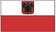 Polen Flagge mit Staatswappen